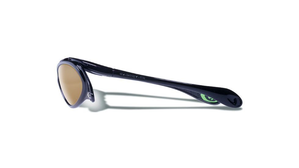 Gargoyles Gamer Sunglasses w/ Black Frame, Smoke Polarized w/Gold Mirror Lens GAR10700081