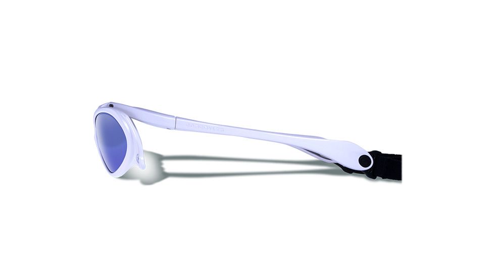 Gargoyles Gamer Sunglasses w/ White Frame, Green w/Blue Mirror Lens GAR10700067