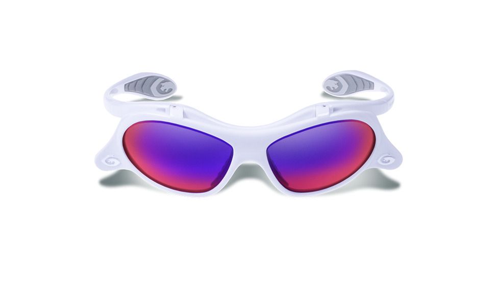 Gargoyles Gamer Sunglasses w/ White Frame, Smoke w/Plasma Mirror Lens GAR10700066