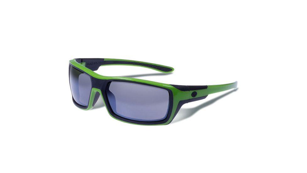 Gargoyles Khyber Sunglasses w/ Green Frame, Smoke Polarized w/Silver Mirror Lens GAR10700082