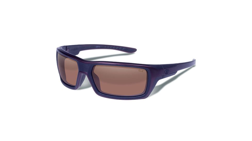 Gargoyles Khyber Sunglasses w/ Matte Dark Red Frame, Brown Polarized w/Silver Mirror GAR10700085