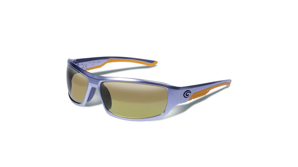 Gargoyles Prevail Sunglasses w/ Matte Silver Frame, Brown Polarized w/Orange Mirror Lens GAR10700142