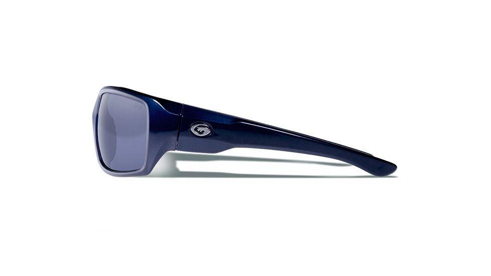 Gargoyles WRATH Sunglasses, Navy Frame, Smoke Polarized with Silver Mirror Lens, Polarized, 10700216.QTM