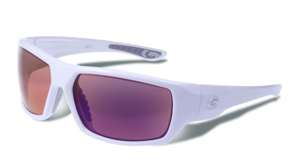 Gargoyles WRATH Sunglasses, White Frame, Copper Polarized with Blue Mirror Lens, Polarized, 10700217.QTM