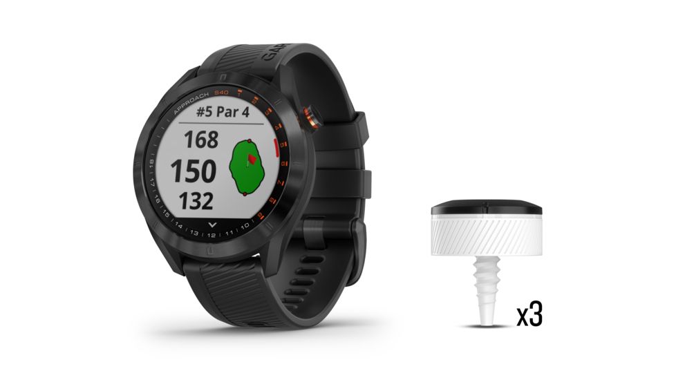 Garmin Approach S40 Watch w/ CT10 Bundle, Black 010-02140-03