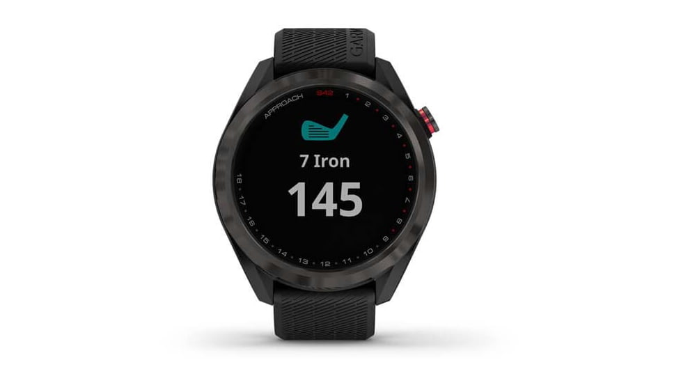 Garmin Approach S42 GPS Smartwatch, Carbon Gray with Black Band, 010-02572-10