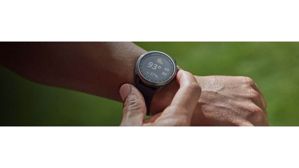 Garmin Approach S42 GPS Smartwatch, Carbon Gray with Black Band, 010-02572-10