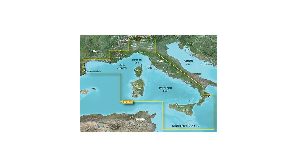 Garmin BlueChart g2 Italy West Coast v2010.5-v12 microSD Card w/SD Adapter 010-C0770-20