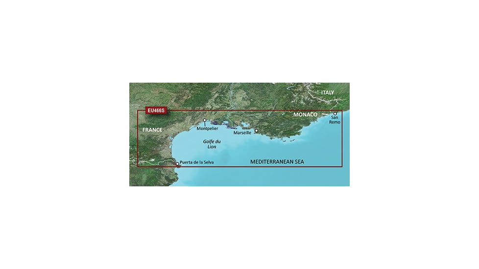 Garmin BlueChart g2 Vision - Golfe Du Lion to San Remo JUL 08 (EU466S) SD Card 010-C0810-00