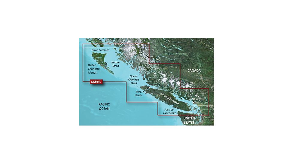 Garmin BlueChart g2 Vision - Vancouver Island - Hecate Strait JUL 08 (CA501L) SD Card 010-C0701-00
