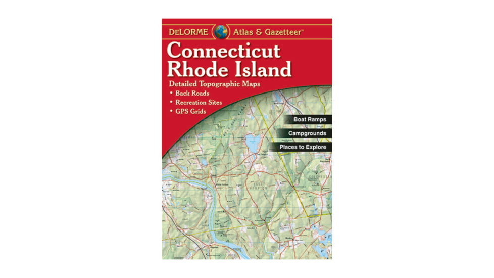 Garmin Delorme Conn/RI Atlas &amp; Gazetteer Paper Map AA-001641-000