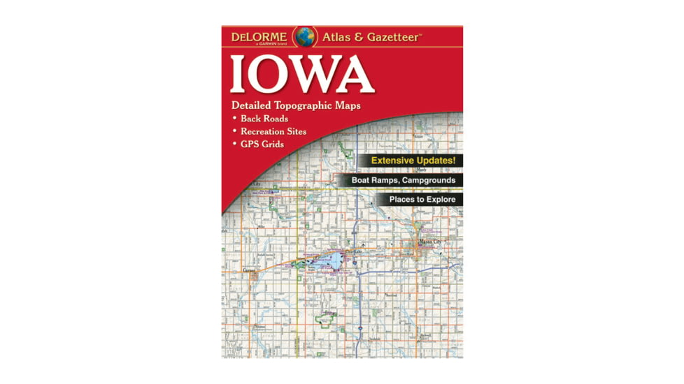 Garmin Delorme Iowa Atlas &amp; Gazetteer Paper Map 010-12648-00