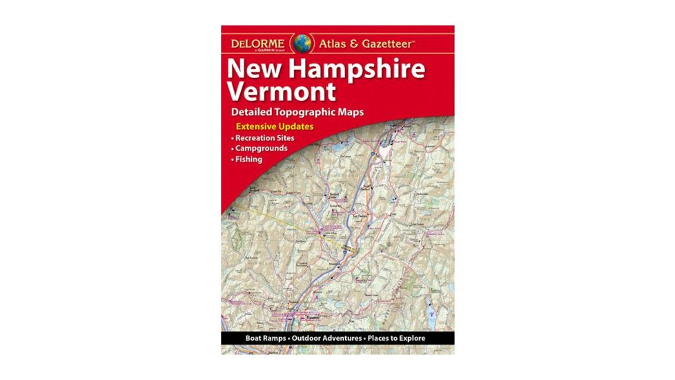 Garmin Delorme New Hampshire/Vermont Atlas &amp; Gazetteer Paper Map, 010-13226-NH