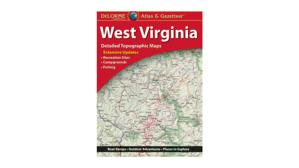 Garmin Delorme West Virginia Atlas &amp; Gazetteer Paper Map 010-12768-00