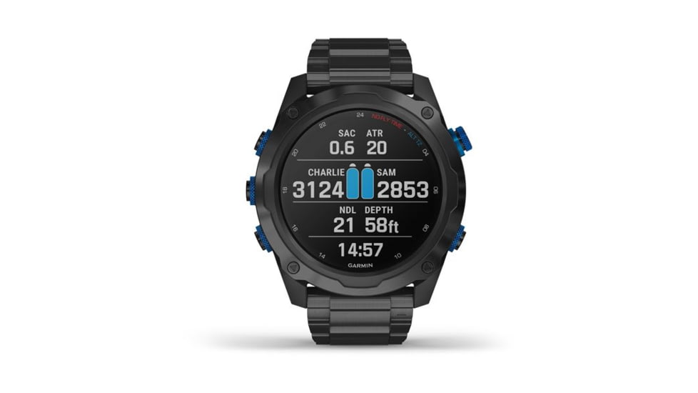 Garmin Descent Mk2i Diving Watch w/ Descent T1 Bundle, Titanium Carbon Gray DLC with DLC Titanium Band, 010-02132-02