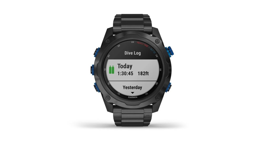 Garmin Descent Mk2i Diving Watch w/ Descent T1 Bundle, Titanium Carbon Gray DLC with DLC Titanium Band, 010-02132-02