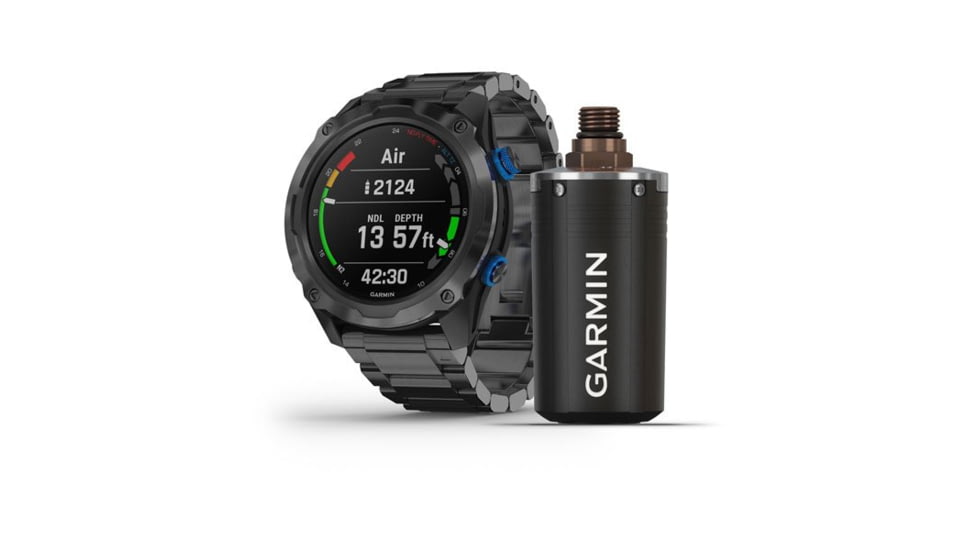 Garmin Descent Mk2i Diving Watch w/ Descent T1 Bundle, Titanium Carbon Gray DLC with DLC Titanium Band, 010-02132-02