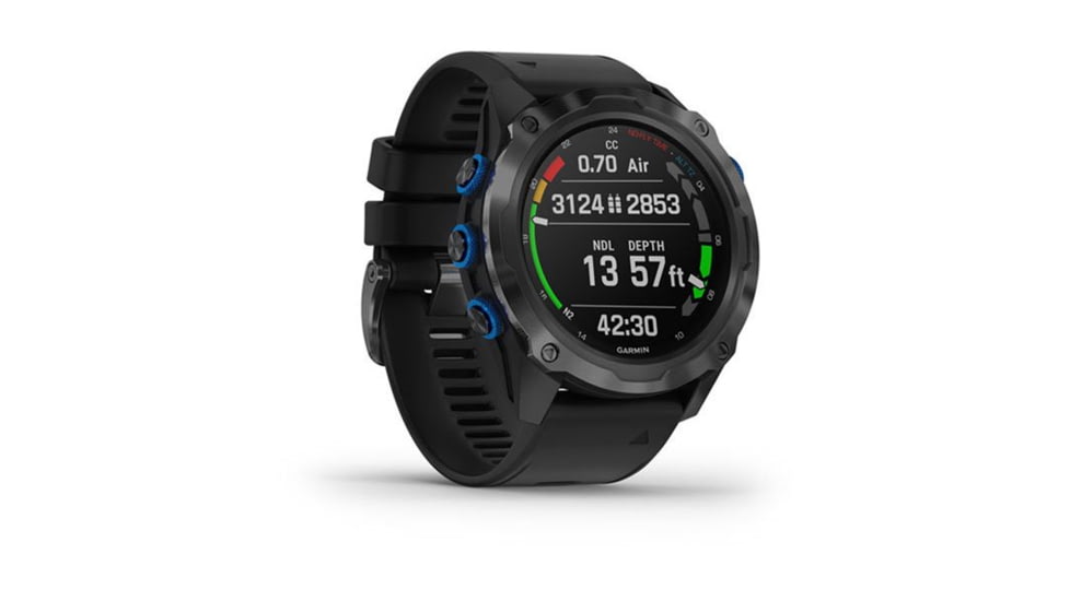 Garmin Descent Mk2i, Titanium Carbon Gray DLC with Black Band, Carbon Gray/Black, 010-02132-01