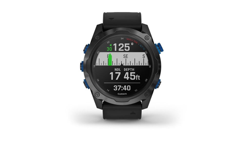 Garmin Descent Mk2i, Titanium Carbon Gray DLC with Black Band, Carbon Gray/Black, 010-02132-01