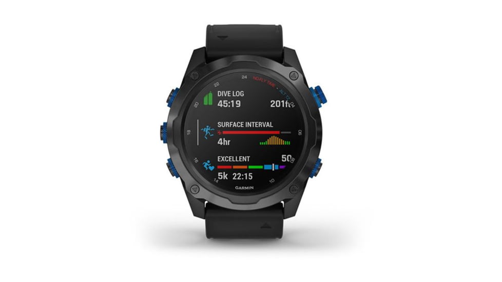 Garmin Descent Mk2i, Titanium Carbon Gray DLC with Black Band, Carbon Gray/Black, 010-02132-01