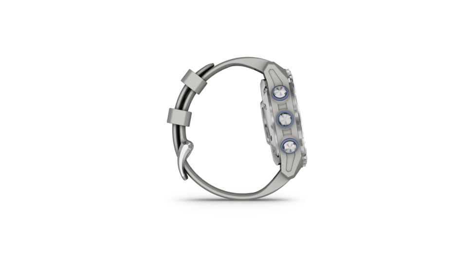 Garmin Descent Mk3 43mm, Stainless Steel with Fog Gray Silicone Band, 010-02753-03