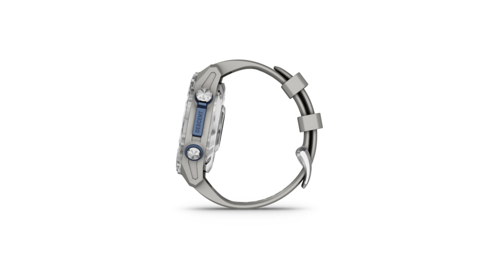 Garmin Descent Mk3 43mm, Stainless Steel with Fog Gray Silicone Band, 010-02753-03