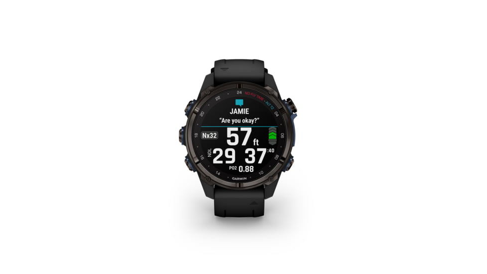 Garmin Descent Mk3i 43 mm, Carbon Gray DLC Titanium with Black Silicone Band, 010-02753-10