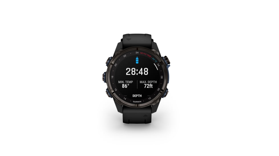 Garmin Descent Mk3i 43 mm, Carbon Gray DLC Titanium with Black Silicone Band, 010-02753-10