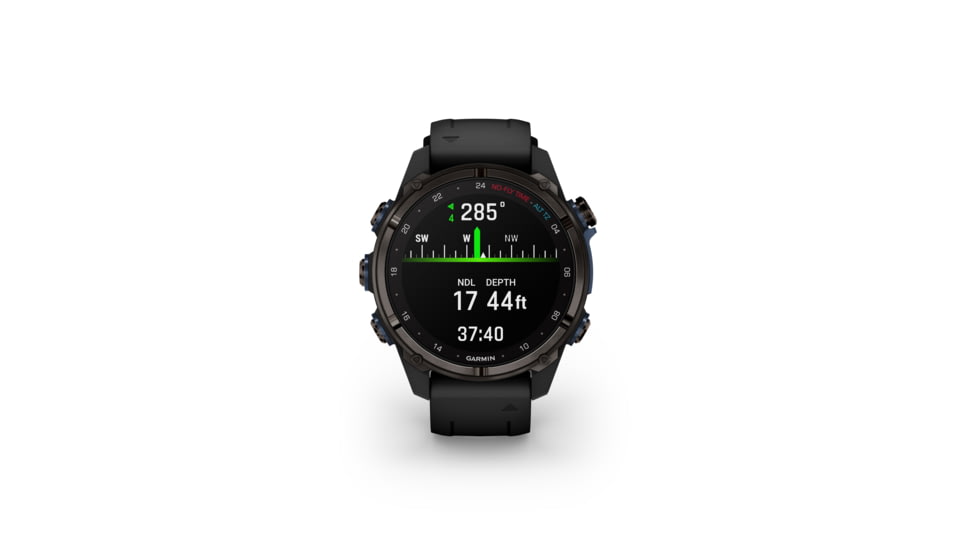 Garmin Descent Mk3i 43 mm, Carbon Gray DLC Titanium with Black Silicone Band, 010-02753-10