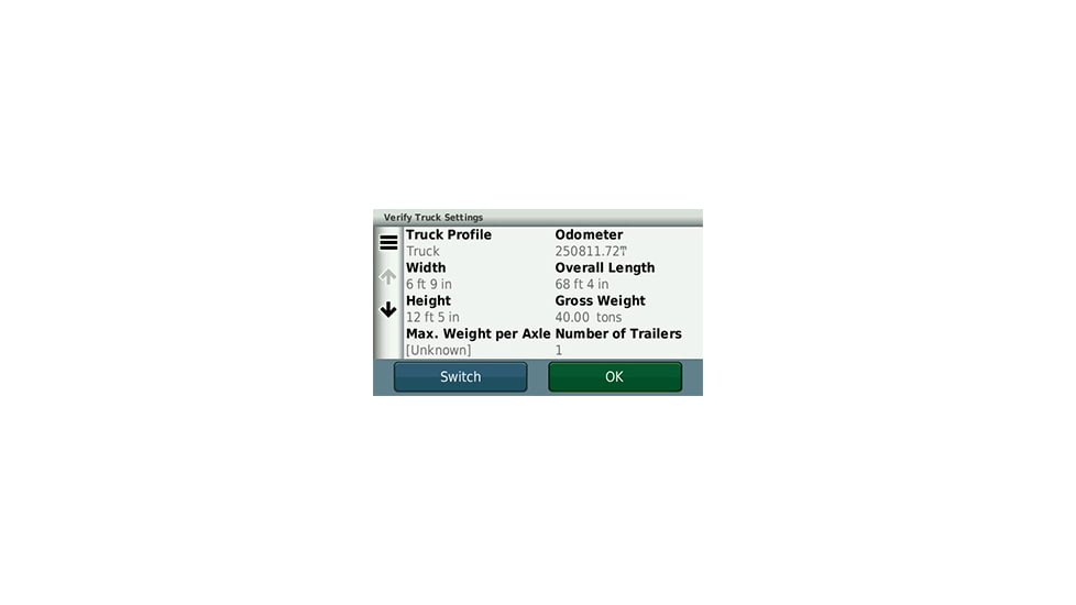 Garmin dezl 560LMT GPS Screenshot