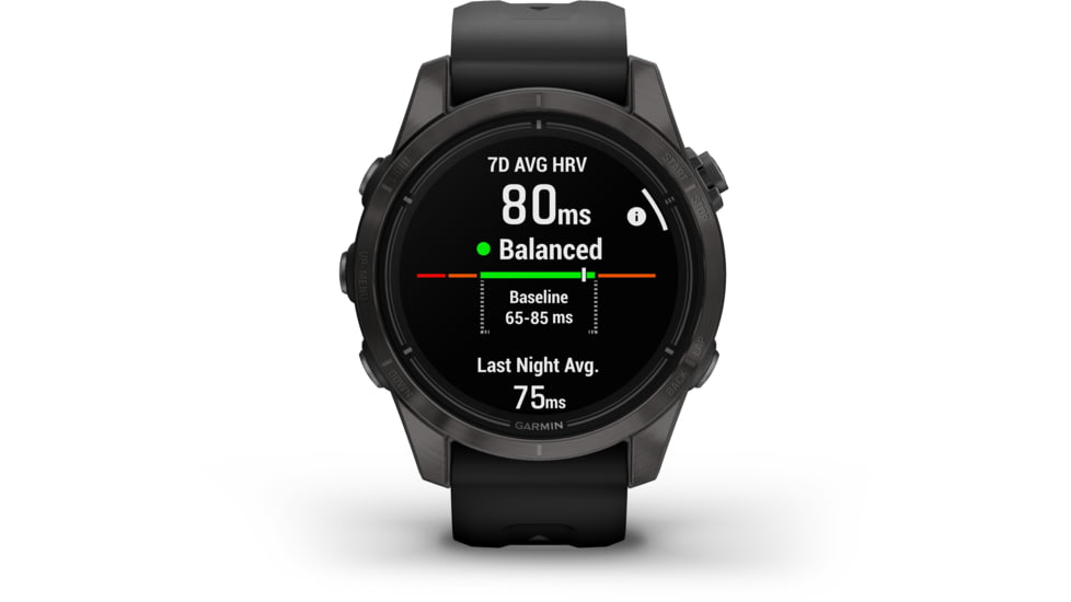 Garmin Epix Pro Gen 2 - Sapphire Edition Watches, 42mm, Carbon Gray DLC Titanium w/ Black Band, 010-02802-14