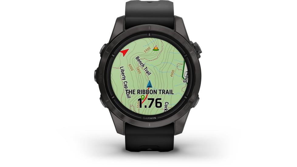 Garmin Epix Pro Gen 2 - Sapphire Edition Watches, 42mm, Carbon Gray DLC Titanium w/ Black Band, 010-02802-14