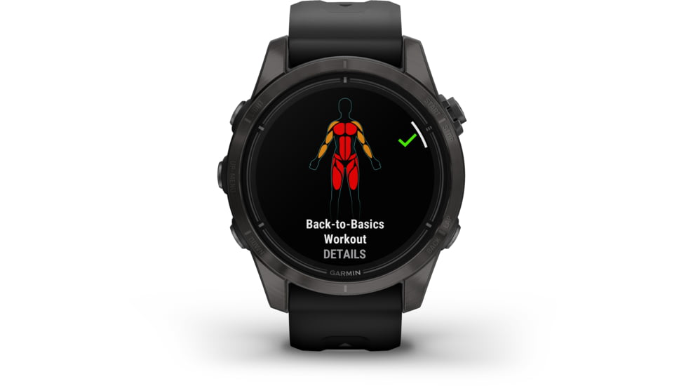 Garmin Epix Pro Gen 2 - Sapphire Edition Watches, 42mm, Carbon Gray DLC Titanium w/ Black Band, 010-02802-14