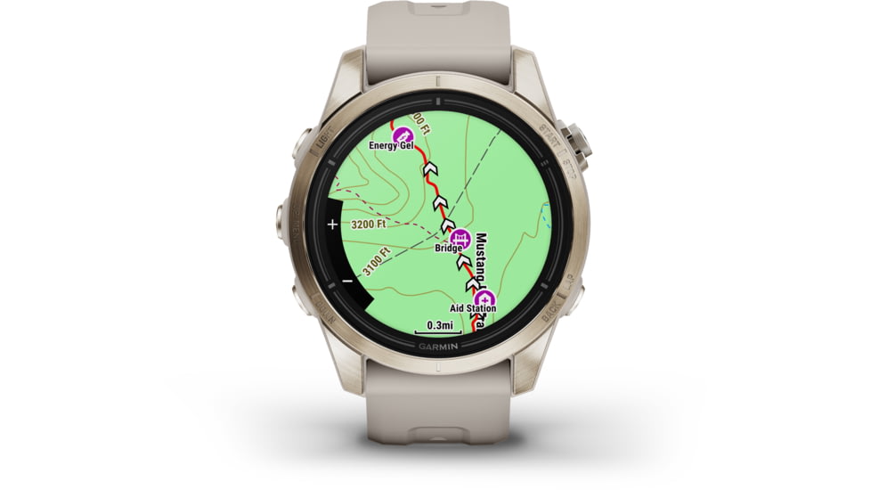 Garmin Epix Pro Gen 2 - Sapphire Edition Watches, 42mm, Soft Gold w/ Light Sand Band, 010-02802-10