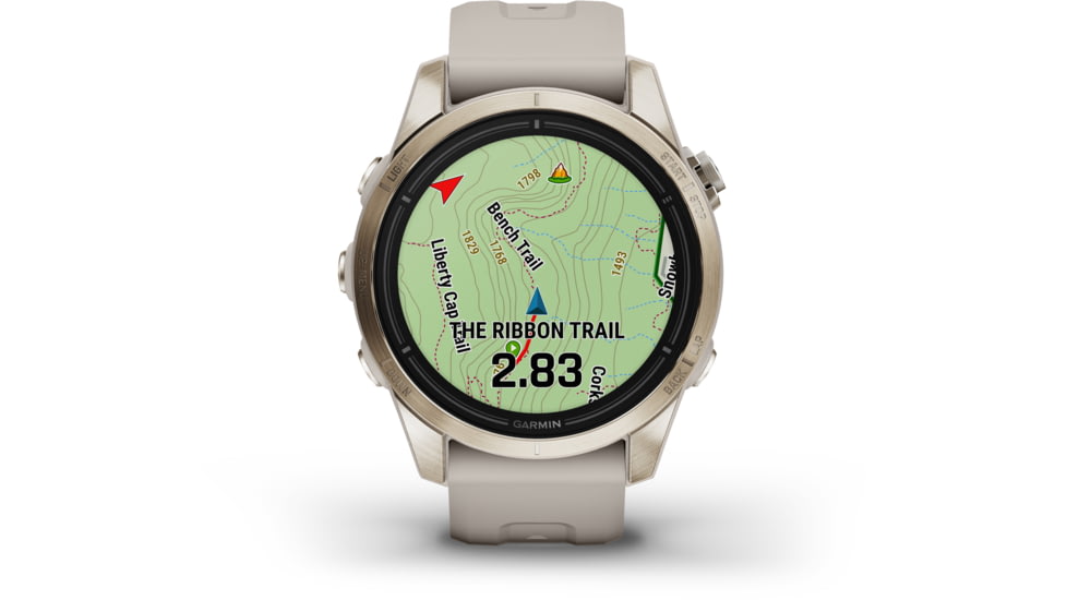 Garmin Epix Pro Gen 2 - Sapphire Edition Watches, 42mm, Soft Gold w/ Light Sand Band, 010-02802-10