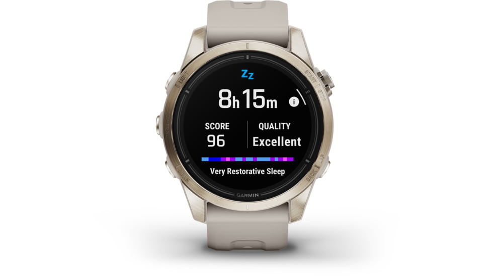 Garmin Epix Pro Gen 2 - Sapphire Edition Watches, 42mm, Soft Gold w/ Light Sand Band, 010-02802-10