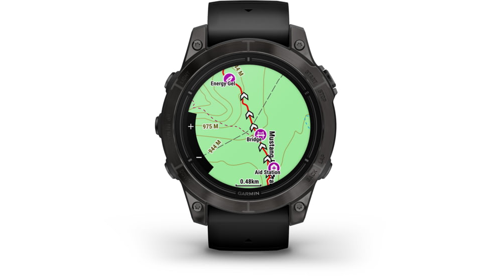 Garmin Epix Pro Gen 2 - Sapphire Edition Watches, 47mm, Carbon Gray DLC Titanium w/ Black Band, 010-02803-10