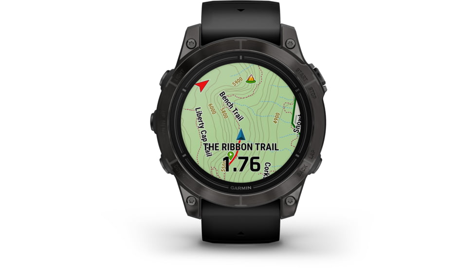 Garmin Epix Pro Gen 2 - Sapphire Edition Watches, 47mm, Carbon Gray DLC Titanium w/ Black Band, 010-02803-10