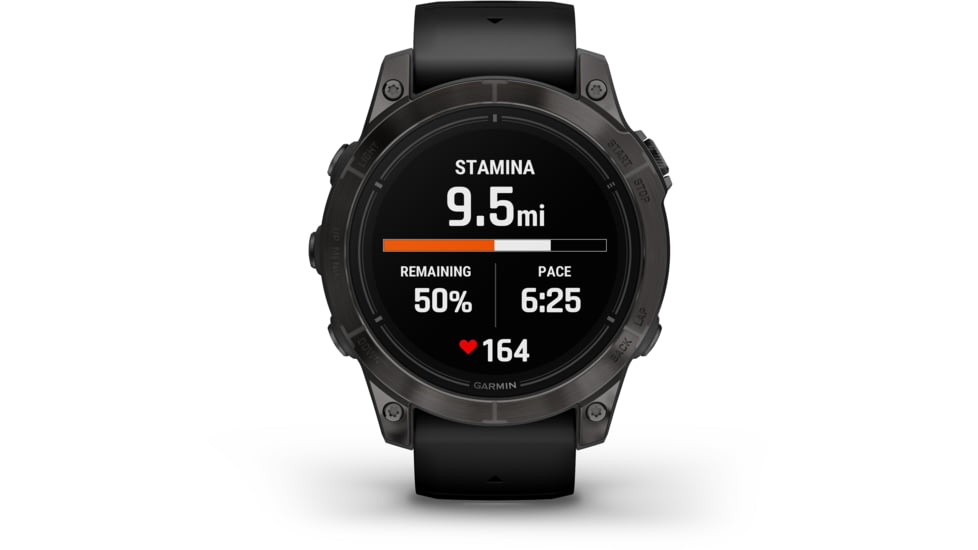 Garmin Epix Pro Gen 2 - Sapphire Edition Watches, 47mm, Carbon Gray DLC Titanium w/ Black Band, 010-02803-10