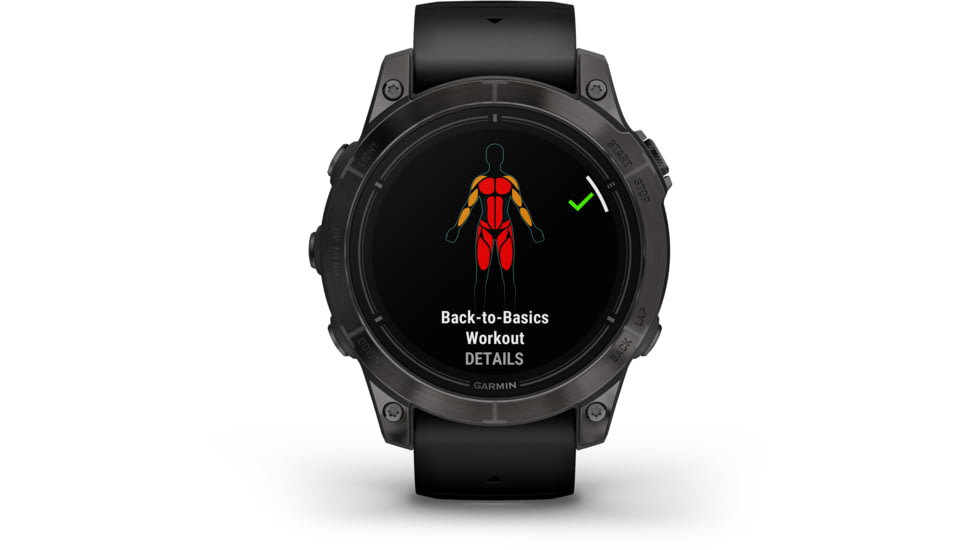 Garmin Epix Pro Gen 2 - Sapphire Edition Watches, 47mm, Carbon Gray DLC Titanium w/ Black Band, 010-02803-10