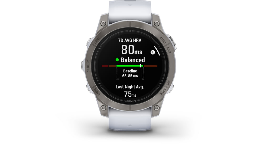 Garmin Epix Pro Gen 2 - Sapphire Edition Watches, 47mm, Titanium w/ Whitestone Band, 010-02803-20