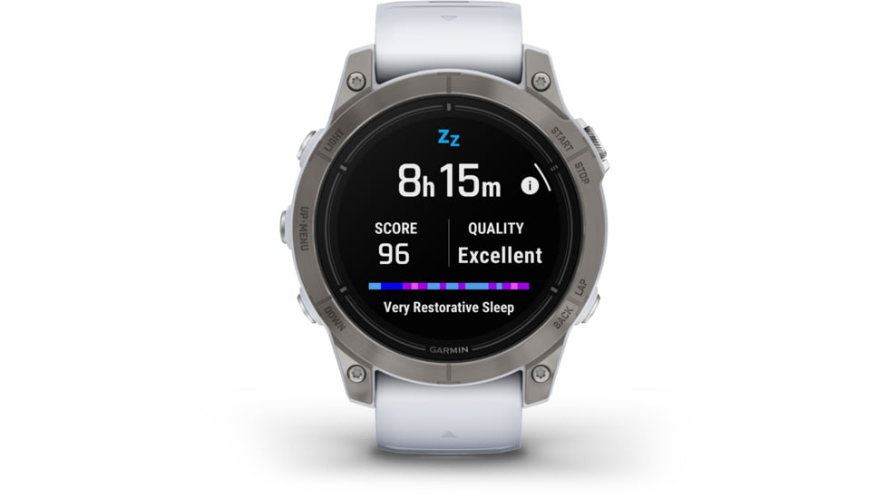 Garmin Epix Pro Gen 2 - Sapphire Edition Watches, 47mm, Titanium w/ Whitestone Band, 010-02803-20