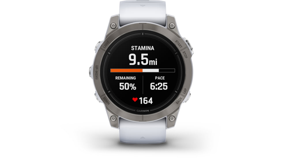 Garmin Epix Pro Gen 2 - Sapphire Edition Watches, 47mm, Titanium w/ Whitestone Band, 010-02803-20