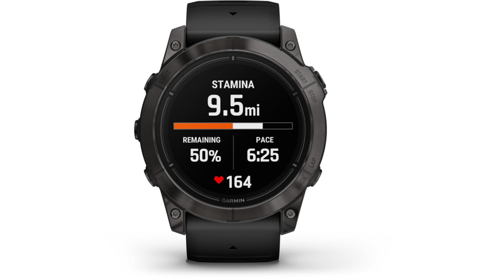 Garmin Epix Pro Gen 2 - Sapphire Edition Watches, 51mm, Carbon Gray DLC Titanium w/ Black Band, 010-02804-00