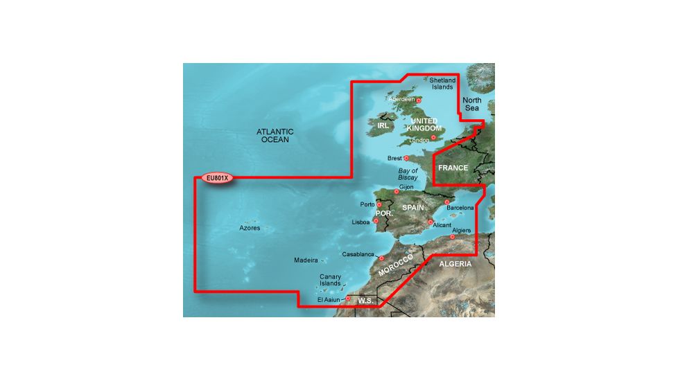 Garmin BlueChart g2 - Europe, Northwest Atlantic and Iberian Peninsula