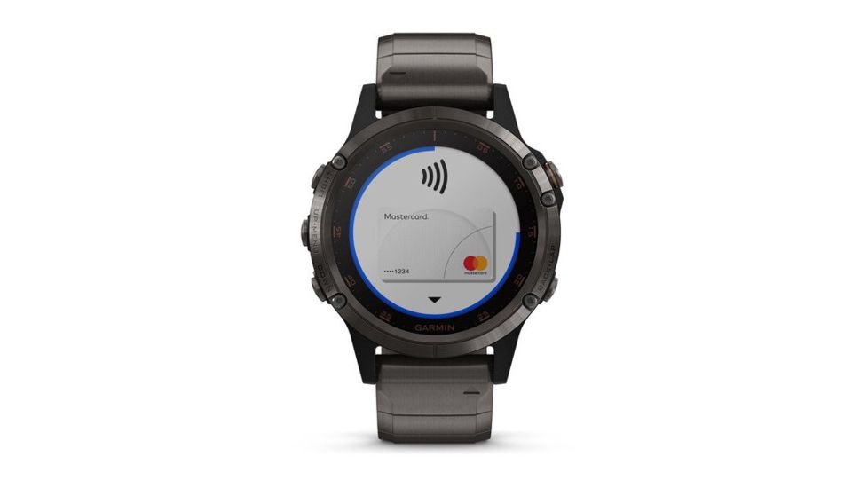 Garmin Fenix 5 Plus, Sapphire, GPS Watch, NA, Carbon Gray/DLC Ti 010-01988-02