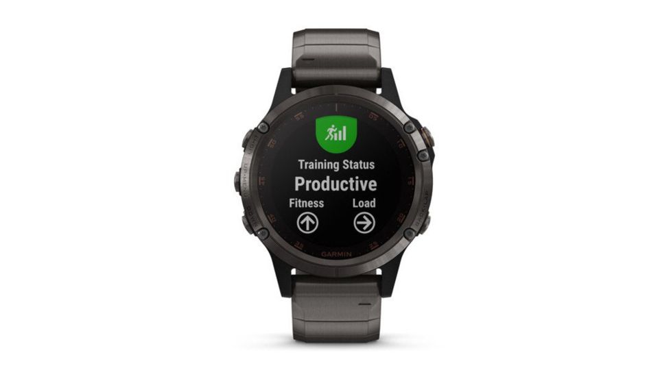Garmin Fenix 5 Plus, Sapphire, GPS Watch, NA, Carbon Gray/DLC Ti 010-01988-02