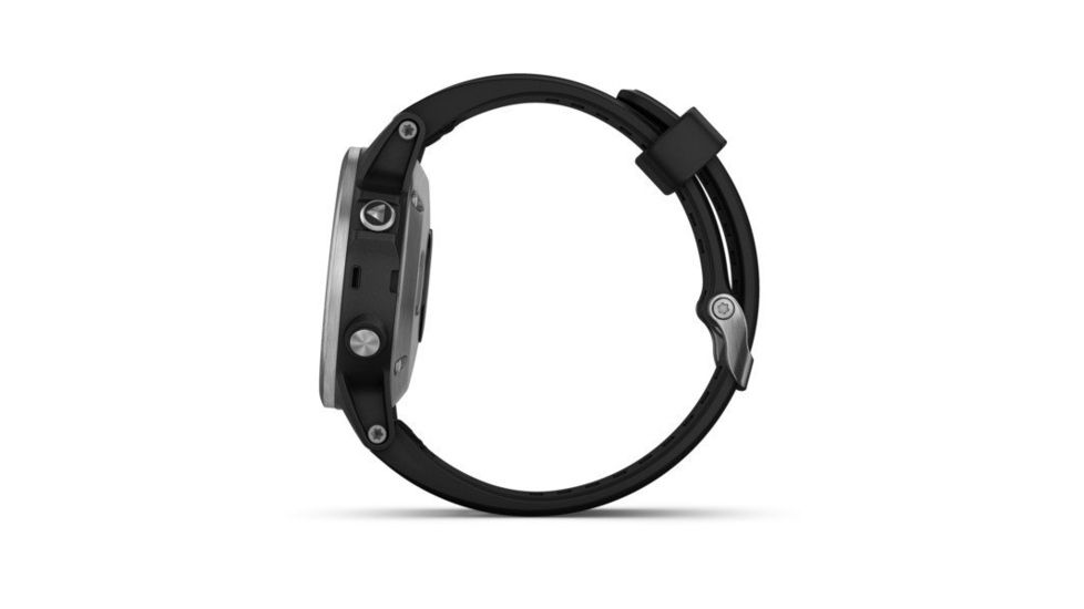 Garmin Fenix 5S Plus, Glass, GPS Watch, NA, Black/Silver 010-01987-20