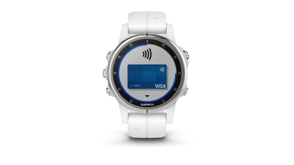 Garmin Fenix 5S Plus, Sapphire, GPS Watch, NA, White/White 010-01987-00