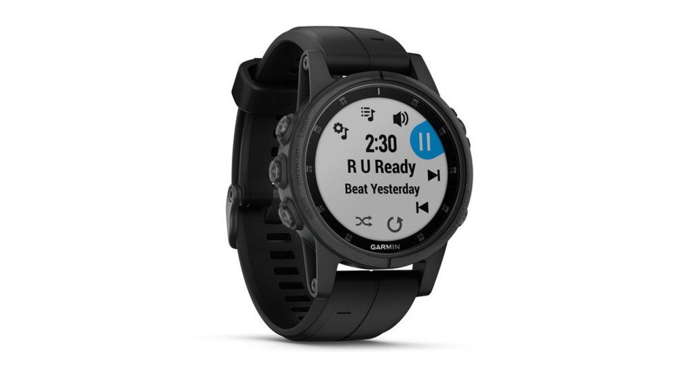 Garmin Fenix 5S Plus, Sapphire, GPS Watch, NA, Black/Black 010-01987-02